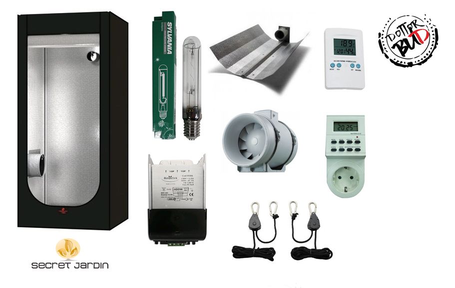 Kit grow box 100x100x200cm 400W HPS Agro