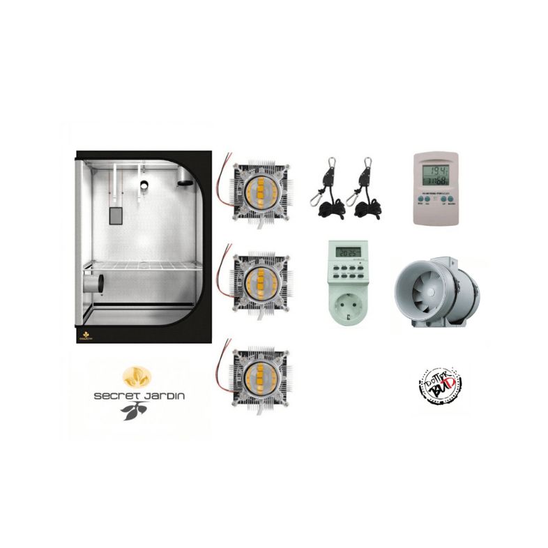 Kit grow box 120x60x178cm 360W led Naked Cob Cree