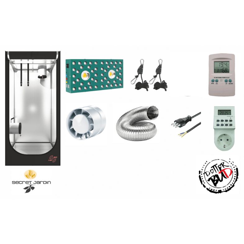 Kit grow box 80x80x180cm  Linfa 200W Cree 2530 Cob Phytolite, AGGIUNTE OPZIONALI: KIT SENZA AGGIUNTE
