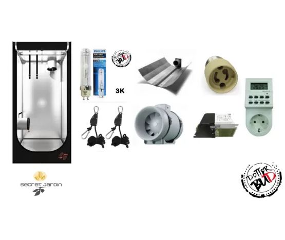 Kit grow box 100x100x200cm 315W cmh lec 3k, AGGIUNTE OPZIONALI: KIT SENZA AGGIUNTE