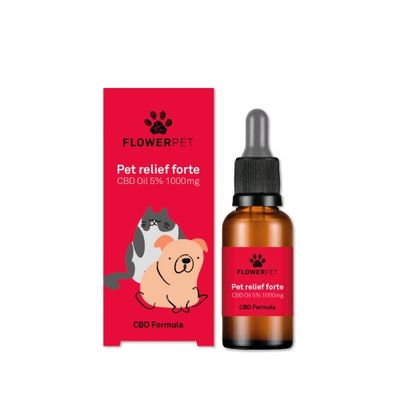 PET RELIEF 5% CBD OILM 1000 MG 20 ML