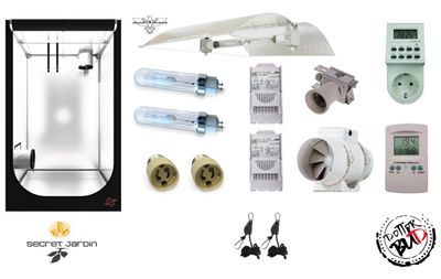 Kit grow box 630W HS 150x150x200cm lampada Philips 3k Kit grow box 630W HS 150x150x200cm lampada Philips 3k