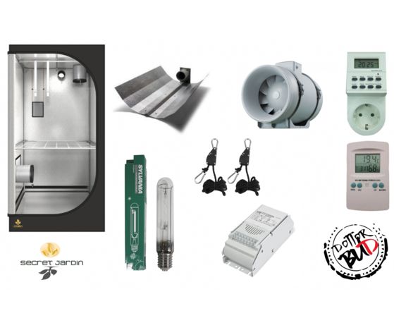 Kit grow box completo 90x90x178cm 250W HPS Kit grow box completo 90x90x178cm 250W HPS, AGGIUNTE OPZIONALI: KIT SENZA AGGIUNTE