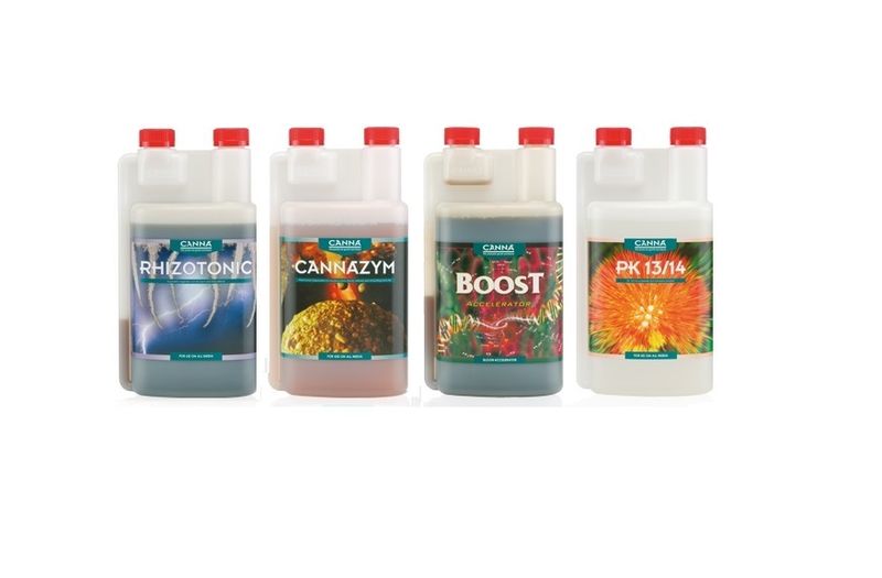 Kit Additivi Canna Small completo con stimolatori e integratori per coltivazione professionale
