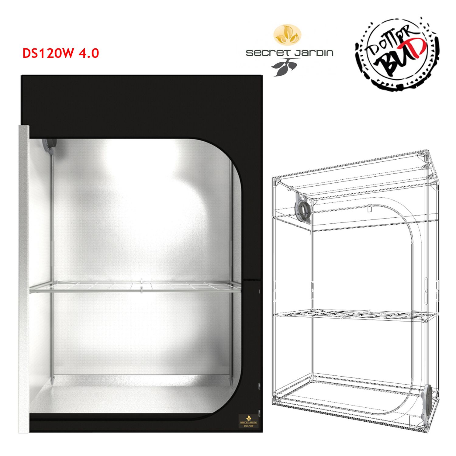 Growbox Secret Jardin Dark Street 4.0 120x60x178cm tenda di coltivazione indoor