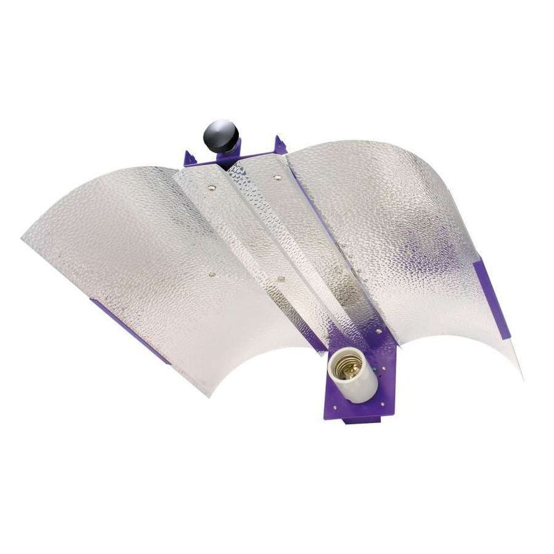 Riflettore Lumatek Adjustalite con ali regolabili in alluminio martellato per lampade HPS MH CMH