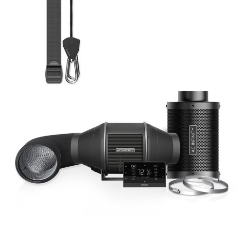 Kit Filtrazione Aria Pro 100mm 348 m³/h per Grow Room Kit Filtrazione Aria Pro AC Infinity 100mm 348 m³/h per grow room indoor
