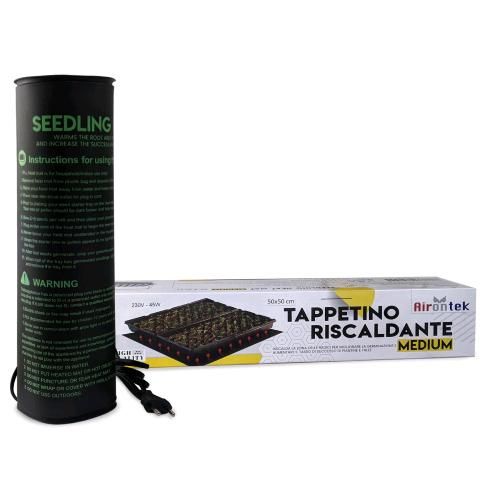 Tappetino riscaldante Airontek Medium 50x50cm 45W per germinazione e radicazione in grow box