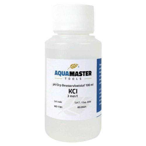 Soluzione di conservazione KCl AquaMaster box 18x100ml per elettrodi pH e EC da coltivazione idropo…