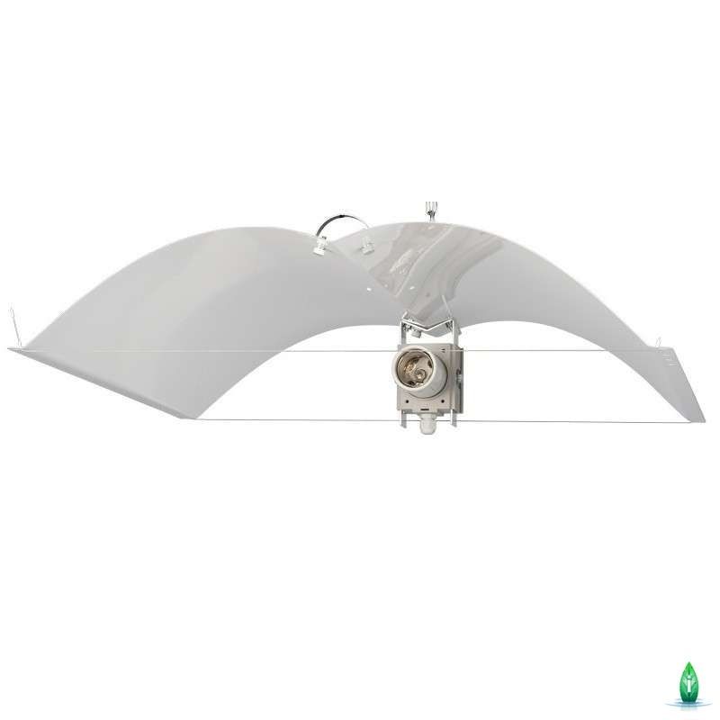 Riflettore Defender bianco Small per HPS MH CMH Adjust-a-Wing Riflettore Adjust-a-Wing Defender bianco Small per lampade HPS MH CMH con ali regolabili