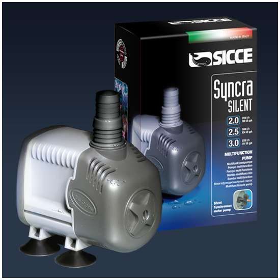 Pompa a immersione Sicce Syncra Silent 1.0 da 950L/h per impianti idroponici silenziosa e compatta