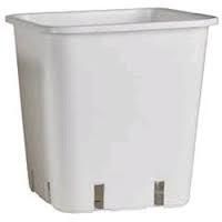 Vaso Quadrato Bianco 11L in Polipropilene Copolimero Vaso quadrato bianco 11L in polipropilene copolimero P & b per coltivazione indoor