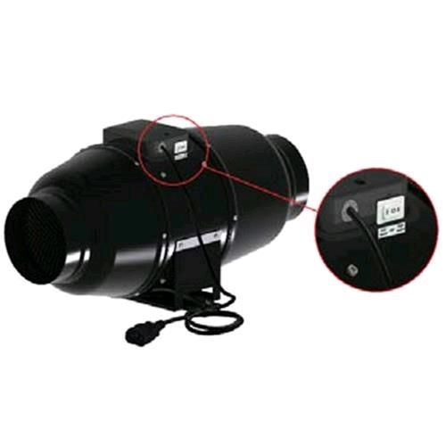 Aspiratore Silenziato Ø200 810-1020 m³/h 30-36 dBA Cablato R25 Aspiratore silenziato Ø200 mm 810-1020 m³/h 30-36 dBA cablato R25 per coltivazione indoor
