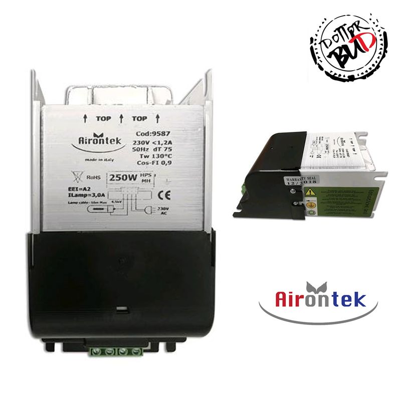Alimentatore ballast ibrido Airontek GP 250W per lampade HPS e MH da coltivazione indoor