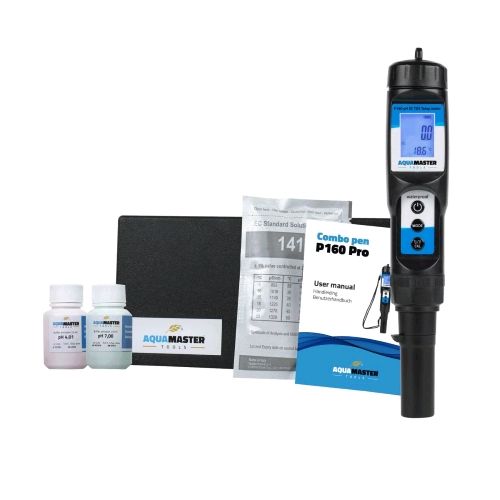 Misuratore EC pH temperatura PPM TDS AquaMaster Combo Pen P160 Pro per coltivazione indoor