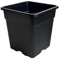 Vaso quadrato Sennkap 25L in plastica nera per coltivazione indoor e outdoor