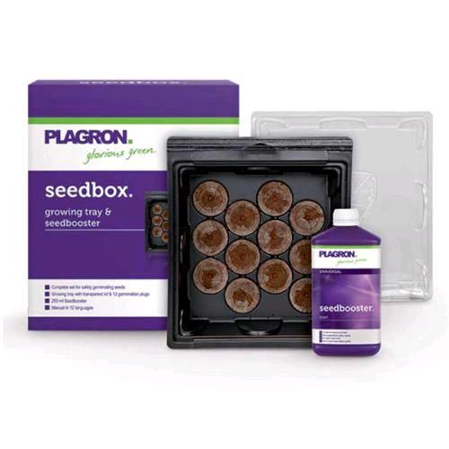 Plagron Seedbox kit germinazione con 12 cubetti e Seedbooster 250ml stimolante radici