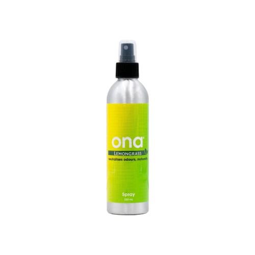 ONA Spray Neutralizzatore Odori Lemon Grass 250ml ONA Spray neutralizzatore odori Lemon Grass 250ml per coltivazione indoor e ambienti domestici