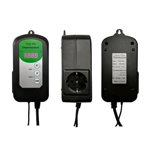 Airontek Controller per Tappetino Riscaldante 1000W Germinazione Airontek controller digitale per tappetino riscaldante 1000W con display temperatura 5-42Β°C