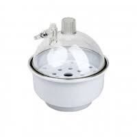 Essiccatore in Metacrilato 15cm con Valvola per Estrazione BHO Essiccatore in metacrilato 15cm con valvola per estrazione BHO, resistente al vuoto fino a -740mmHg