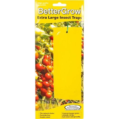 Trappole adesive rettangolari XL Growth Technology Bettergrow confezione 10 pezzi per insetti volan…