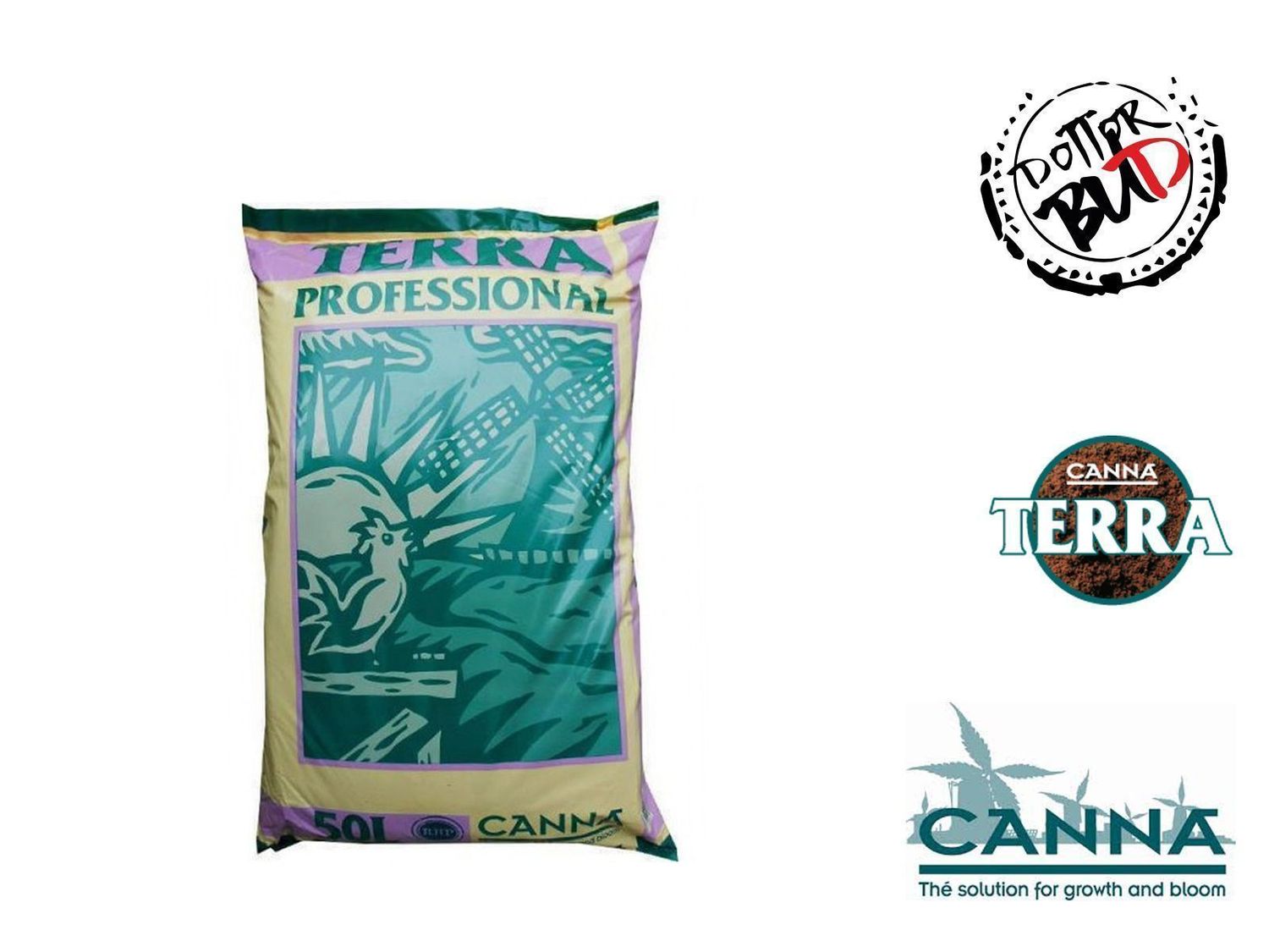 Canna Terra Professional 50L substrato premium con torba e perlite per crescita vigorosa