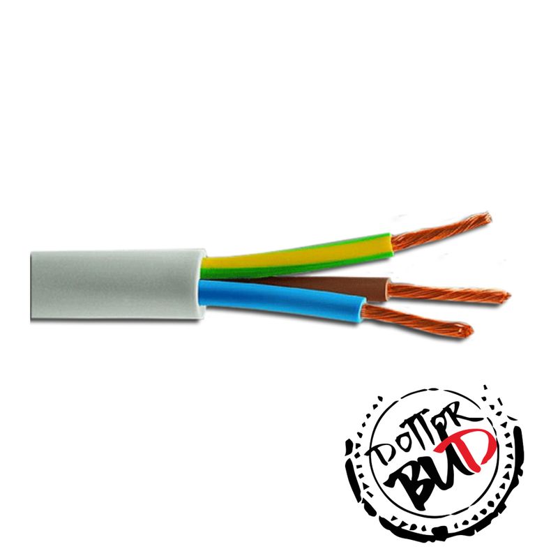 Cavo tripolare 3x1.5mm lunghezza 4 metri per collegamento ballast portalampada growshop