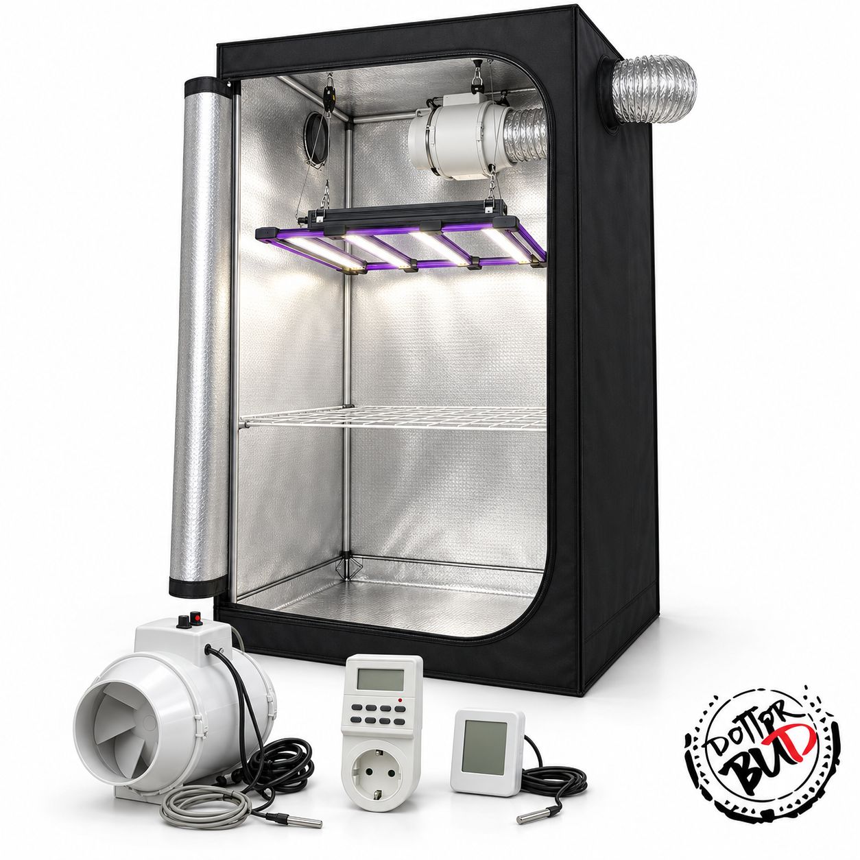 Kit Grow Box Completo 90x90x178 cm LED Lumatek ATS 300W Pro Kit Grow Box Completo 90x90x178 cm LED Lumatek ATS 300W Pro