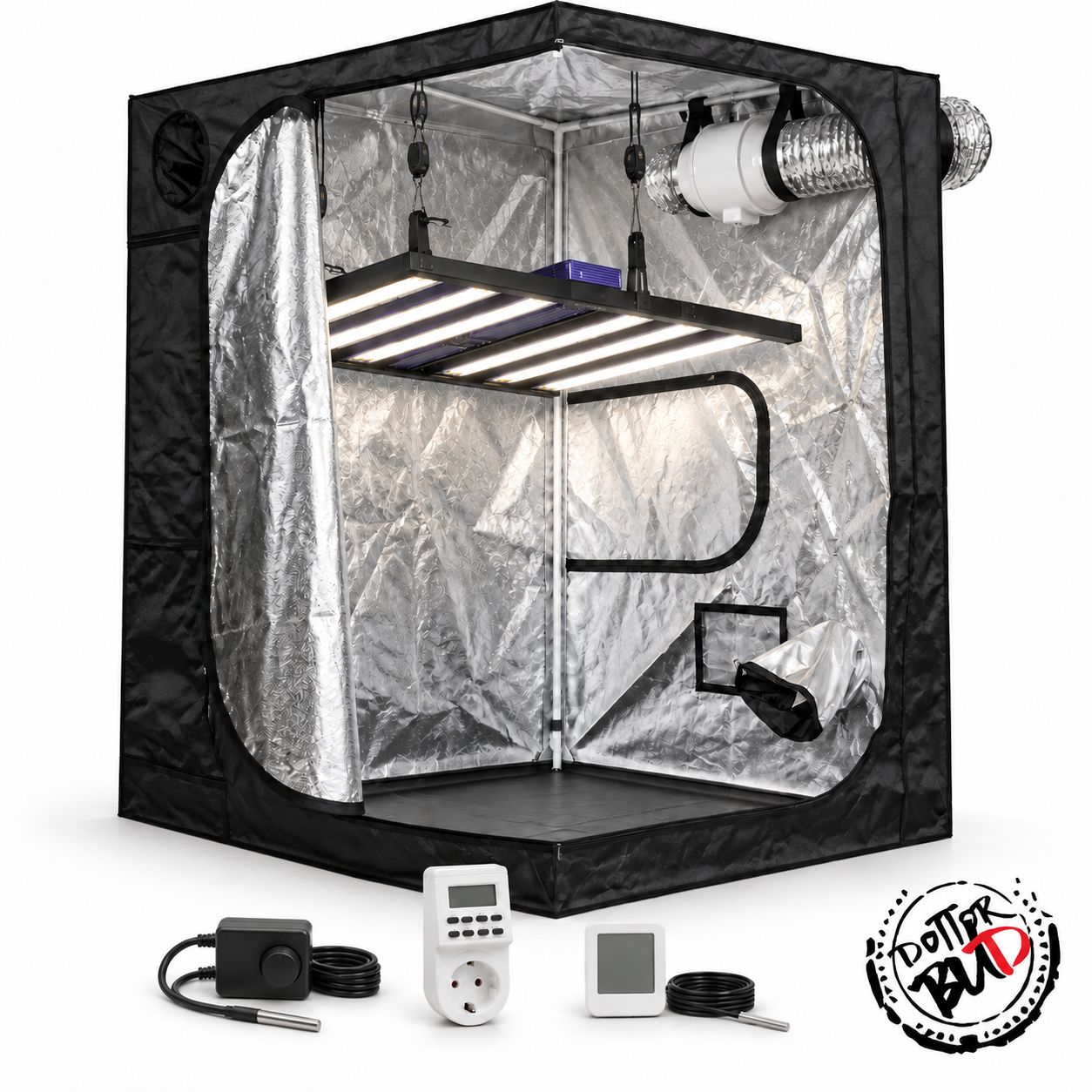 Kit Grow Box Completo 150x150x200 cm LED Lumatek Zeus 600W Pro 3.1 Kit Grow Box Completo 150x150x200 cm LED Lumatek Zeus 600W Pro 3.1
