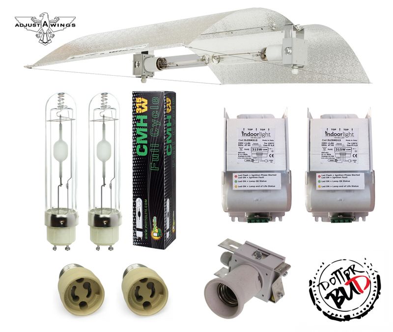 Kit CMH LEC 630W Adjust-a-Wings Enforce Large con doppio ballast 315W e lampada Philips