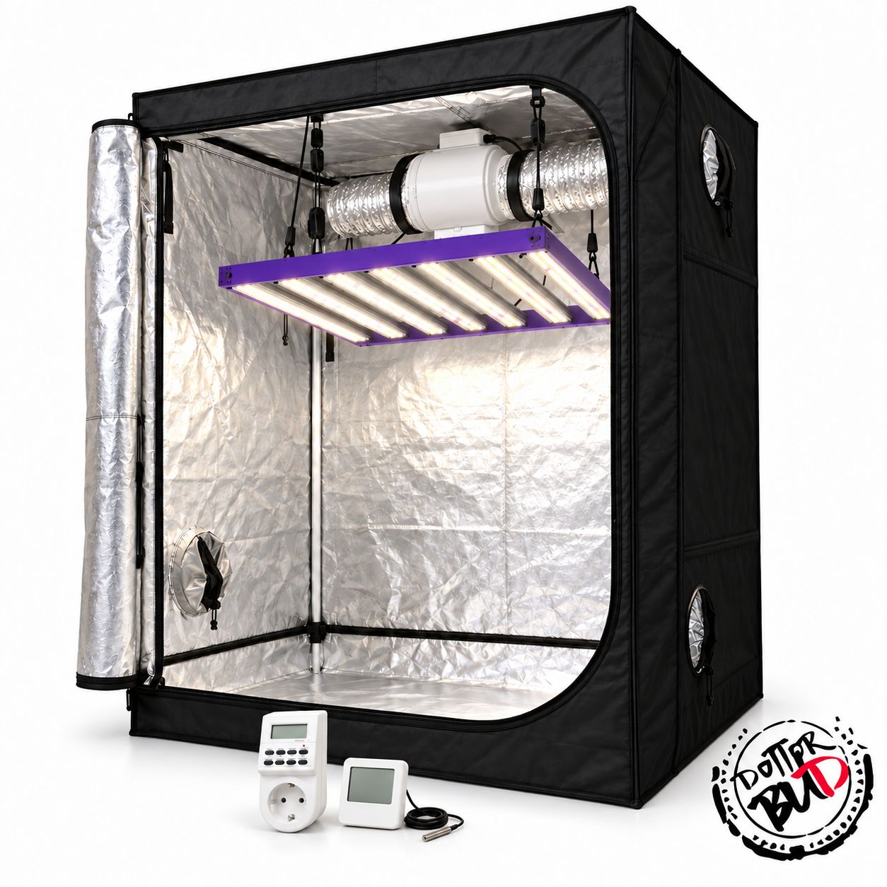 Kit Growbox 120x60x178cm Cultilite QUASAR 300W LED 2.9 umol/J Kit Growbox 120x60x178cm Cultilite QUASAR 300W LED 2.9 µmol/J