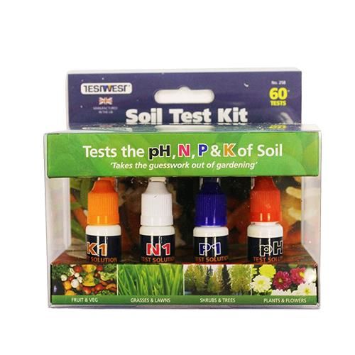Kit Test Terreno Garland W1026 Azoto Fosforo Potassio pH 60 Test Kit test terreno Garland W1026 per misurare azoto fosforo potassio e pH 60 test inclusi