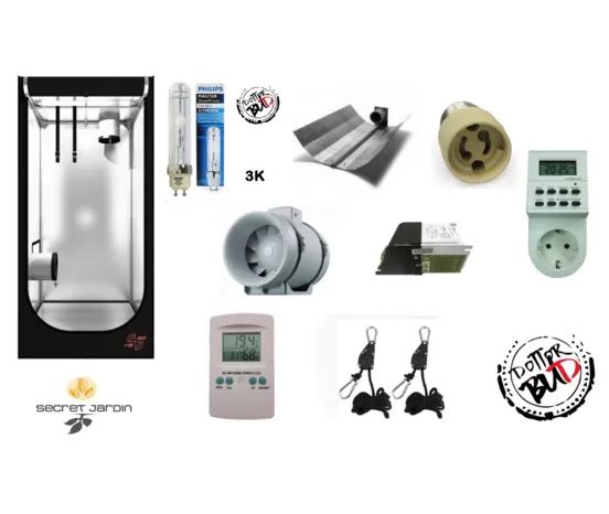 Kit Growbox Secret Jardin HS80 80x80x180cm con Lampada CMH LEC 315W 3K Kit Growbox Secret Jardin HS80 80x80x180cm con Lampada CMH LEC 315W 3K, AGGIUNTE OPZIONALI: KIT SENZA AGGIUNTE