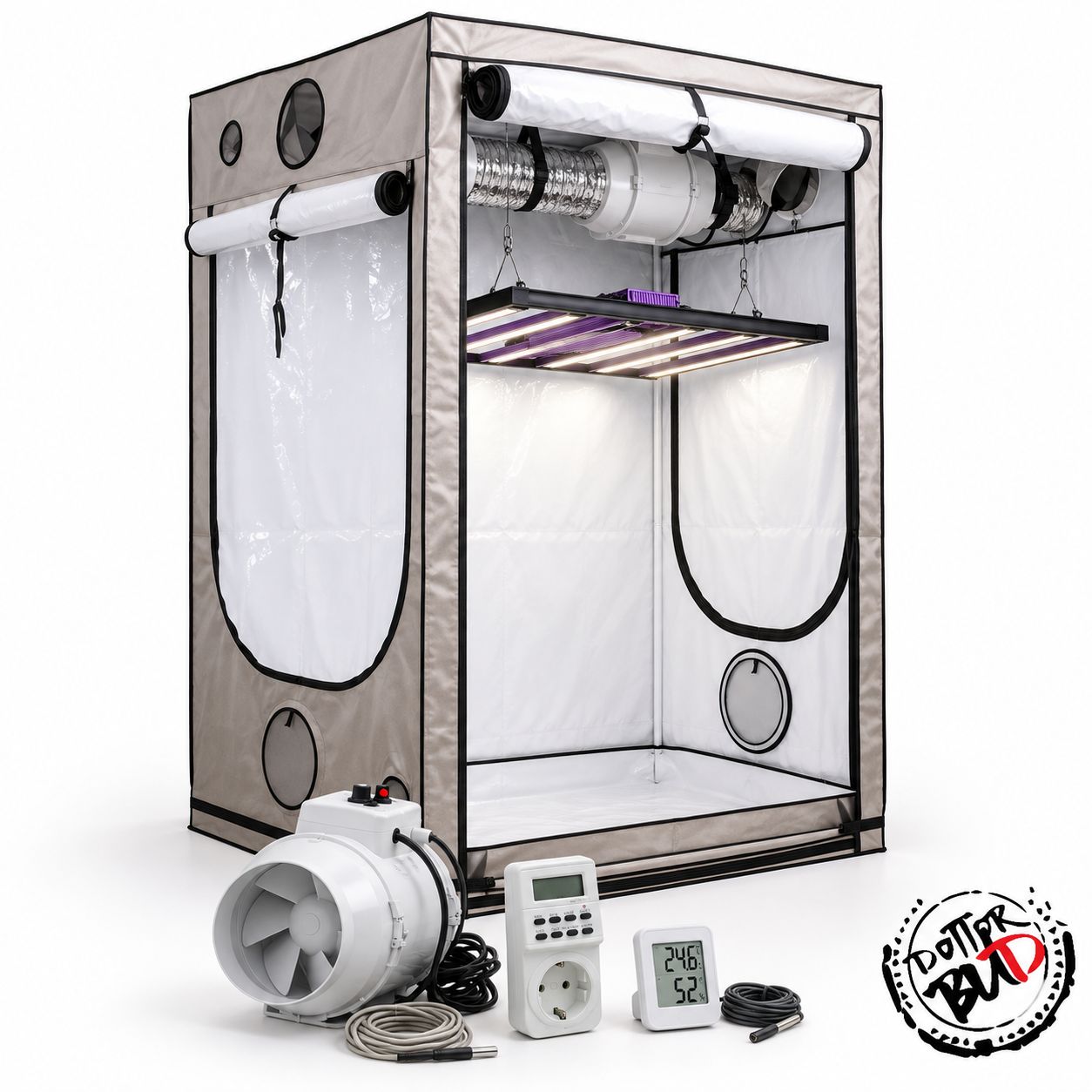 Kit Grow Box Completo 100x100x200 cm LED Lumatek Zeus 465W Pro 2.9