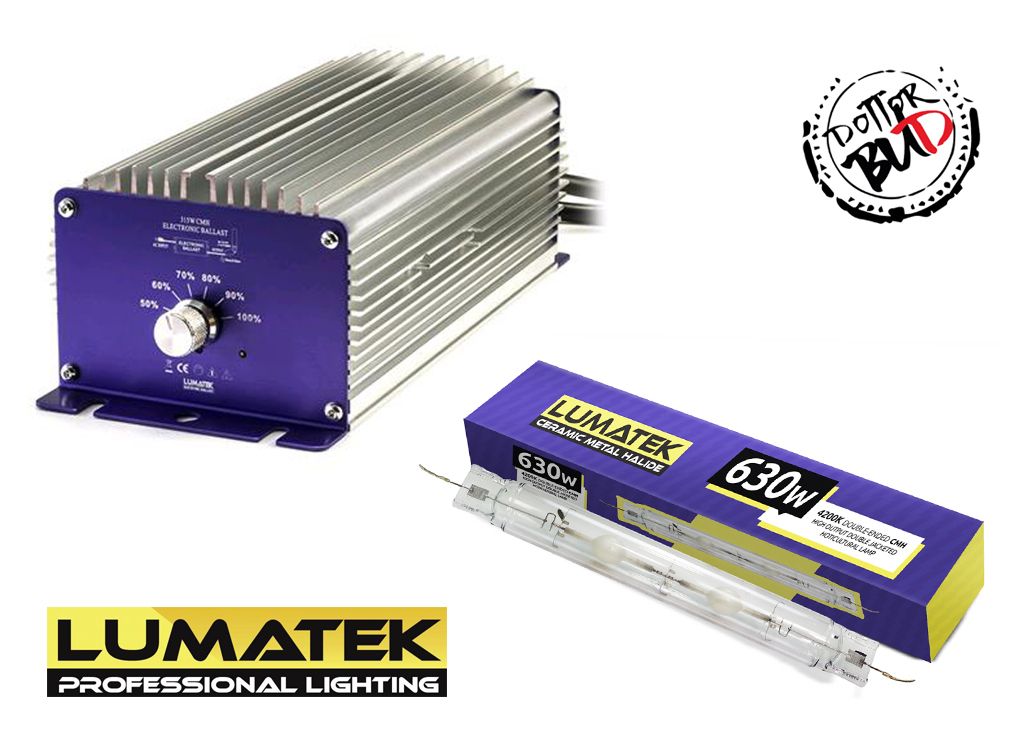 Lumatek Kit 630W CMH Doppia Uscita Dimmerabile + Bulbo DE 3100K Lumatek kit 630W CMH doppia uscita dimmerabile con bulbo DE 3100K per coltivazione indoor