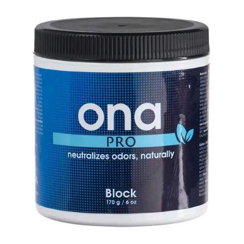 ONA Block PRO Neutralizzatore Odori Naturale 170g ONA Block PRO neutralizzatore odori naturale 170g per grow room, fragranza neutra formato block
