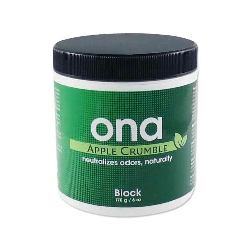 ONA Block neutralizzatore odori Apple Crumble 170g per piccoli spazi armadi e auto