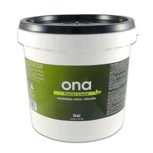 ONA Gel Neutralizzatore Odori Fresh Linen 4L 3,8kg ONA Gel neutralizzatore odori Fresh Linen secchio 4 litri 3,8kg per coltivazione indoor