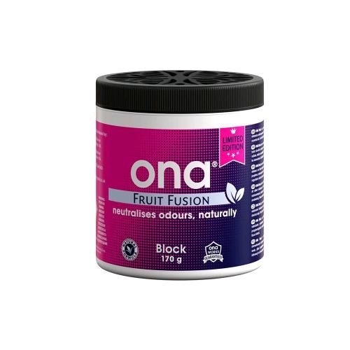 ONA Block Fruit Fusion Neutralizzatore Odori 170g ONA Block Fruit Fusion neutralizzatore odori 170g per growbox e piccoli spazi, fragranza fruttata n…
