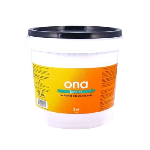 ONA Gel Neutralizzatore Odori Tropics 4L 3.8kg ONA Gel neutralizzatore odori fragranza Tropics secchio 4 litri 3.8kg per coltivazione indoor