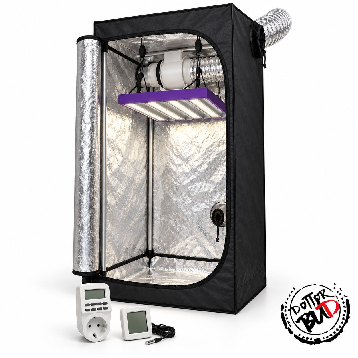 Kit Grow Box Completo 80x80x180 cm LED Cultilite Quasar 300W Kit Grow Box Completo 80x80x180 cm LED Cultilite Quasar 300W