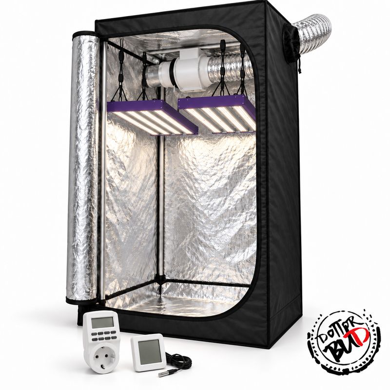 Kit Grow Box Completo 100x100x200 cm LED 600W 2x Cultilite Quasar 300 Kit Grow Box Completo 100x100x200 cm LED 600W 2x Cultilite Quasar 300