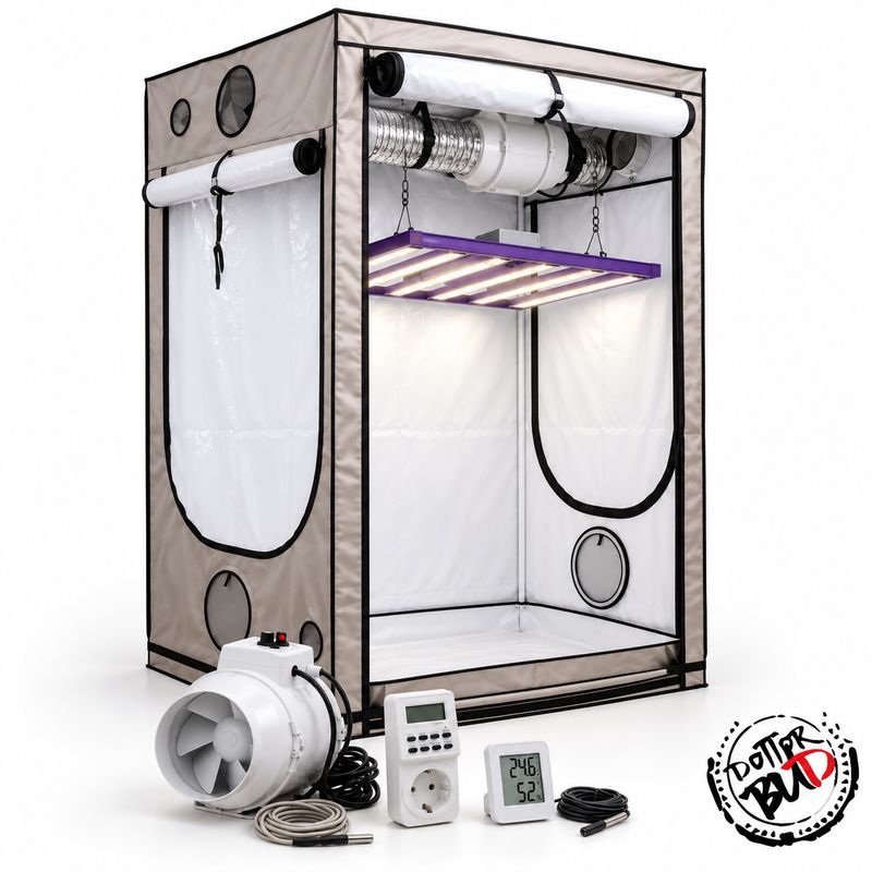 Kit Grow Box Completo 120x120x200 cm LED Cultilite Quasar 630 Edge 3.3 Kit Grow Box Completo 120x120x200 cm LED Cultilite Quasar 630 Edge 3.3