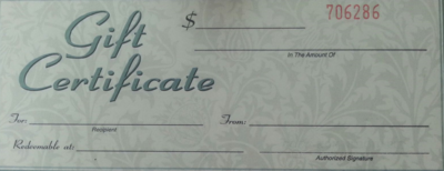 Gift Certificate - 100