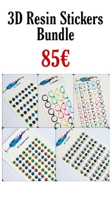 3d Resin Stickers Bunle (not edible) 3d Resin Stickers Bunle (not edible)