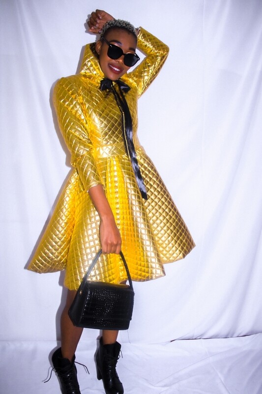 Padded coat dress