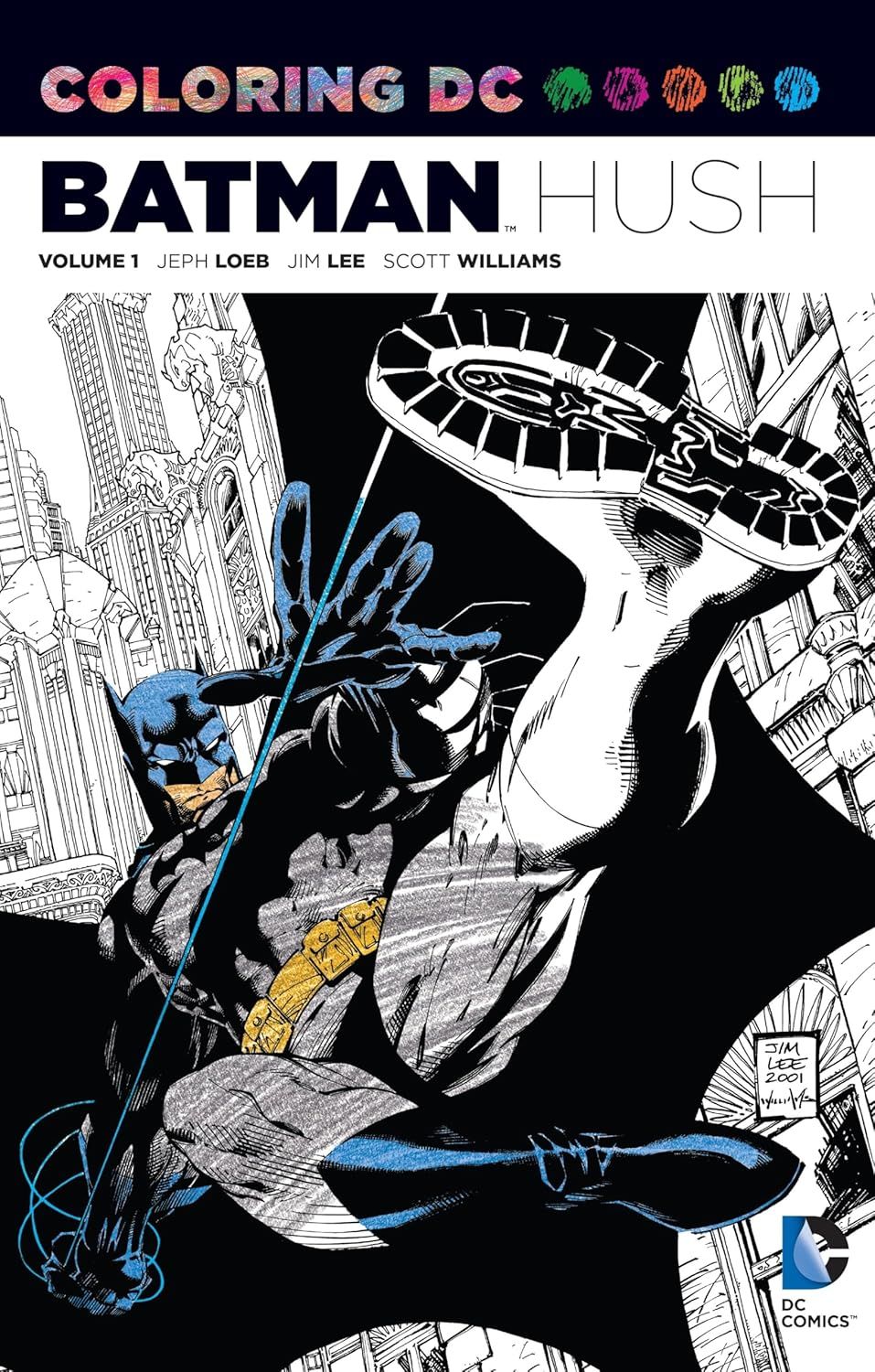 DC Comics Adult Coloring Book (Batman, Wonder Woman, or Harley Quinn)