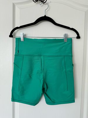 Green Biker Shorts — Medium