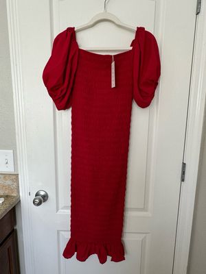 Lady Black Tie Off Shoulder Body Con Dress NWT — Small