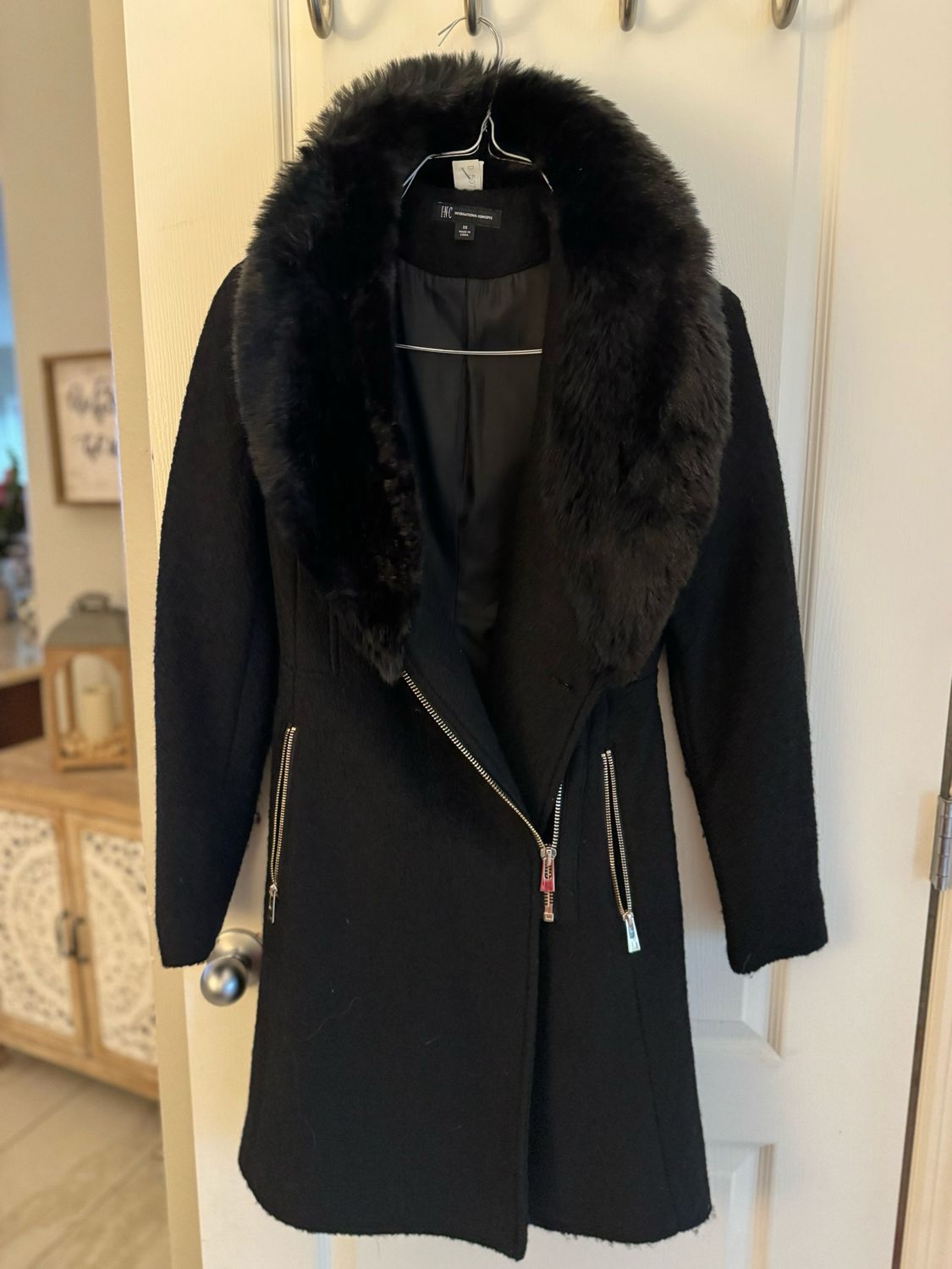Peacoat With Faux Fur Collar — XS
